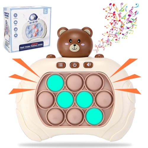 Quick Push Bubble Game for Kids Adults Mini Handheld Fast Speed Push Game Relieving Stress Game for Boys Girls Teens Bär