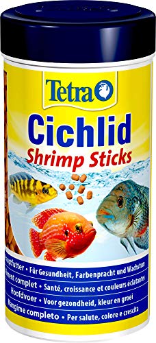 Tetra Cichlid Shrimp Sticks - ausgewogenes und vollwertiges Fischfutter für alle fleischfressenden Cichliden mit hohem Shrimpanteil 250 ml Dose