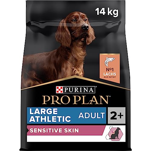 PURINA PRO PLAN Large Athletic Adult Sensitive Skin Hundefutter trocken reich an Lachs 1er Pack 1 x 14 kg