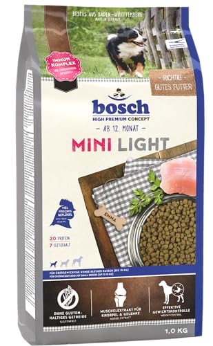 bosch HPC Mini Light Hundetrockenfutter für übergewichtige Hunde kleiner Rassen bis 15 kg 1 x 2.5 kg