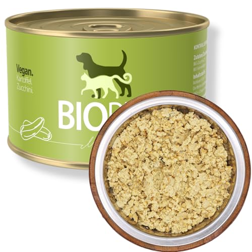 BIOPUR Bio Premium Hundefutter Vegan Kartoffel Zucchini 12x400 g Nassfutter in 100% Bio-Lebensmittelqualität für Hunde