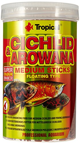 Tropical Cichlid Arowana Medium Sticks - Farbverstärkende Futtersticks mit Astaxanthin 1er Pack 1 x 1 l 55 ml 1er Pack