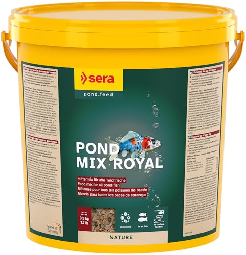  Pond Mix Royal 21 L 3 5kg Hauptfutter Flocken Granulaten Gammarus geeignet für alle Teichfische nährstoffreich 100% natürlich wasserfreundliches schwimmendes