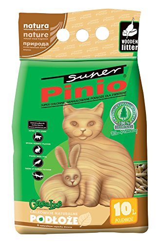 Katzenstreu Super Pinio 10 Liter Pellet Holz Streu Einstreu Katzenstreu aus Holz