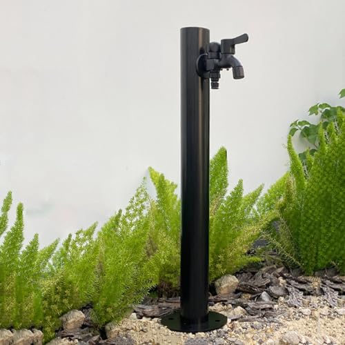 Wasserhahnständer für den Außenbereich 304 Edelstahl Gartenschlauchhalter freistehende Wassersäule Wasserhahn Bodenmontage Wasserspiel-Brunnen ideal für Gärten