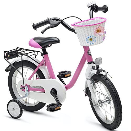 Bachtenkirch Qualitäts 5 Zoll matt Pink Mädchen Kinderrad ab 3 Jahre