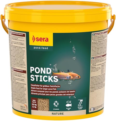 sera Pond Sticks 21 L 3 5kg Hauptfutter für Koi große Goldfische Ohne Farb- Konservierungsstoffe Leicht verdaulich stärkt Abwehrkräfte Ganzjährige Fütterung Wasserbelastungsfrei
