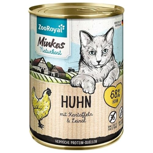 ZooRoyal Minkas Huhn mit Kartoffeln 6x400g nassfutter katzenfutter futtermittel tiernahrung multipackung zooroyal