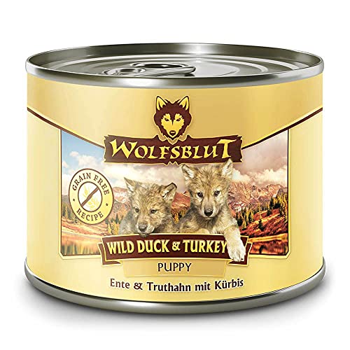 Wolfsblut Wild Duck Puppy Turkey 6 x 200 g Ente Truthahn Nassfutter Hundefutter Getreidefrei