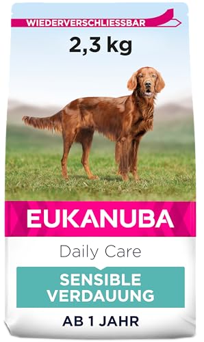 Eukanuba Daily Care Sensitive Digestion Hundefutter   Trockenfutter für Hunde sensibler Verdauung Magenfreundlich leicht verdaulichem Reis 2 3 kg