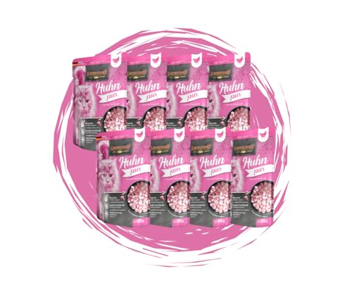 Leonardo Frischebeutel - Katzenfutter - Nassfutter 8x85 g - Multi Bundle - Sparpaket - 8x85 g Huhn Pur - Monoprotein für Sensible Katzen - Premium-Katzenfutter ohne Getreide