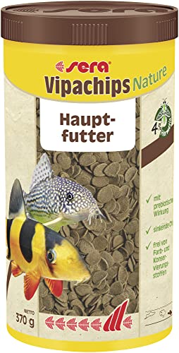sera Vipachips Nature 1000 ml Hauptfutter 4% Insektenmehl Schnell sinkend für Bodenfressende Ohne Farb  Konservierungsstoffe Ressourcenschonend Naturnahe Ernährung