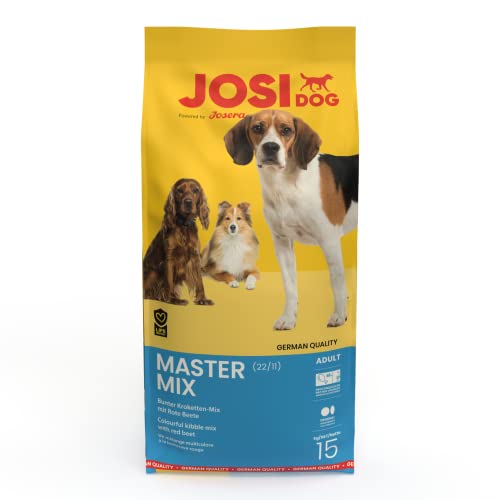 JosiDog Master Mix 1 x 15kg Hundefutter für normal aktive HundePremium Trockenfutter für ausgewachsene Hundepowered by JOSERA 1er Pack