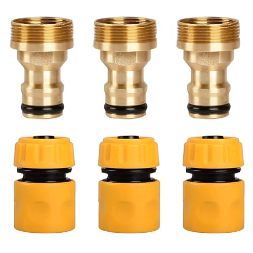Wasserhahn Adapter 6-teiliges Set für Gartenschlauch und Küchenarmatur Universeller Schlauchanschluss für Wasserhahn Kompatibel mit Standard Innengewinde Ideal für Haus und Garten
