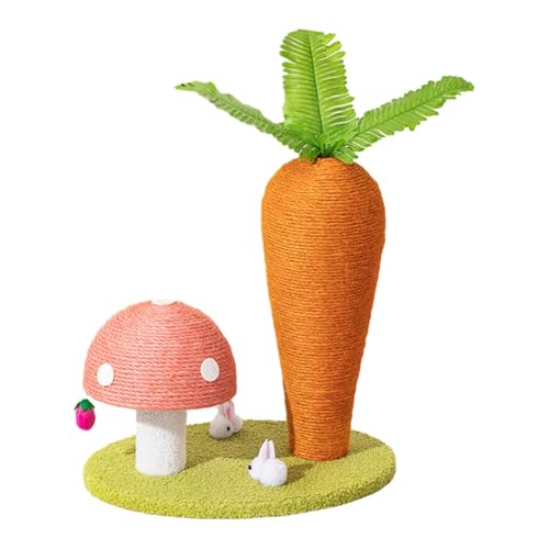 KESOTO Katzenkratzbaum Kätzchen Klettermöbel Heimtierbedarf Katzenkratzbrett Katzenklauenkratzer Katzenbaum mit Kratzbaum Karotte 40x40cm