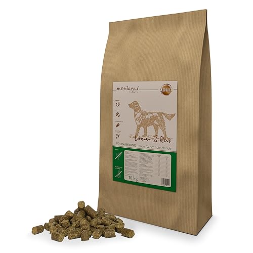 montanus Nature Lamm Reis Hundefutter Trockenfutter für Hunde mit sensibler Verdauung 10 kg