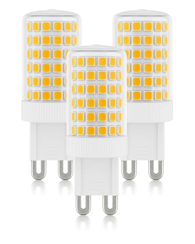 Mizlay LED Leuchtmittel G9 8W 880LM Ersatz 60W 80W 100W Halogenlampe G9 LED Lampen Warmweiß 3000K AC220-230V GU9 Birne Steckbirnen Kein Flackern Nicht Dimmbar 3er
