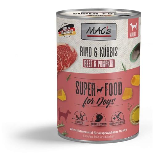 MAC s Dog mit Rind Kürbis getreidefrei 6 x 400 g