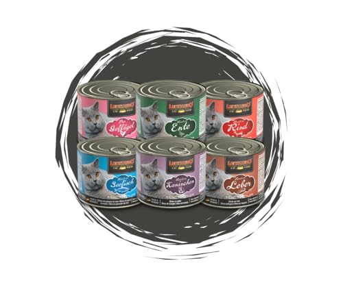Leonardo Quality Selection 6x200g Entdecker Mix Premium Nassfutter für Katzen mit Ente Rind Leber Kaninchen Geflügel Seefisch im praktischen Katzenfutter Mixpaket