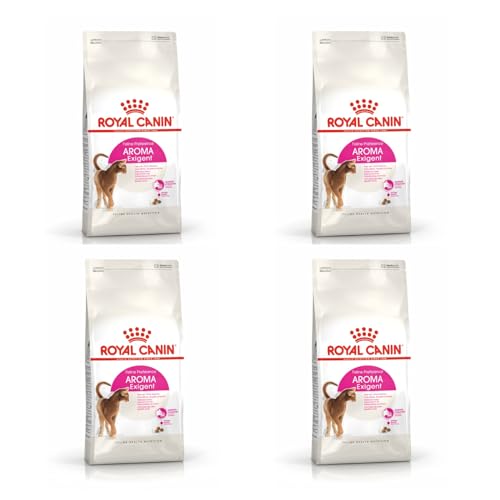 ROYAL CANIN Aroma Exigent 4er Pack 4 x 400 g Alleinfuttermittel für besonders wählerische Katzen Ab dem 12. Monat Kann dabei helfen die Harnwegsfunktion zu unterstützen