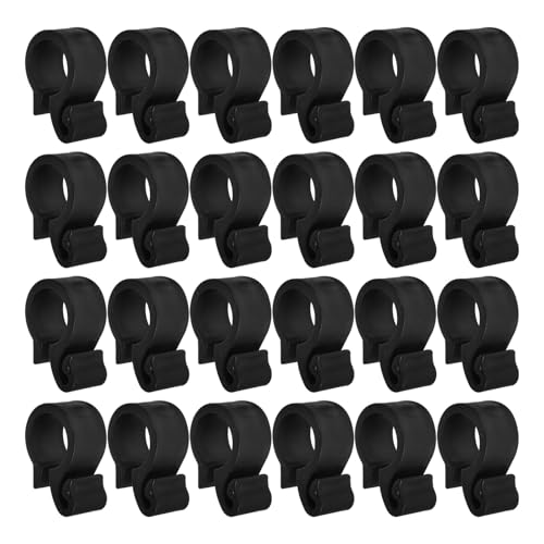 Angoily 50 Stück PE Tropfrohr Klemmen Kunststoff Schlauchhalter Bewässerung Gartenschlauch Befestigung für Gewächshaus und Garten Langlebig Wetterfest Sicherer Rohrfixierer