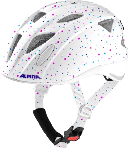 ALPINA XIMO LE Unisex Kinder Fahrradhelm White Polka Dots