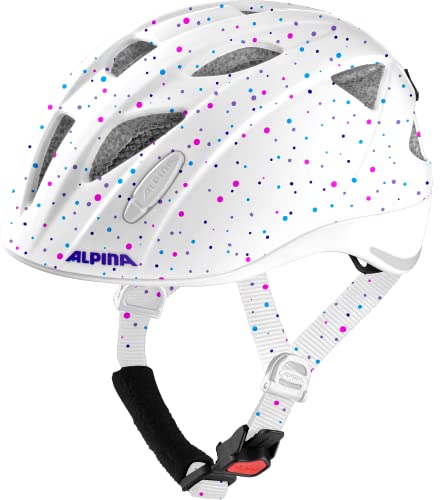 ALPINA XIMO LE Unisex Kinderhelm White Polka dots