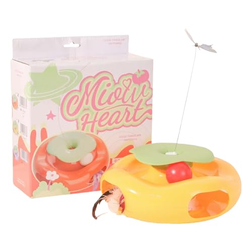 Generisch Electric Cat Toys Indoor Butterfly Teaser Game Colorful Silent Motion Toy Versatile Pet Entertainment for Home Balcony Beach Backyard Living Room 9.45x8.66x8.66 Inches