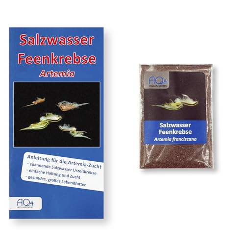 AQ4Aquaristik Salzwasser Feenkrebse - Artemia - Eier - mit Anleitung Artemia franciscana