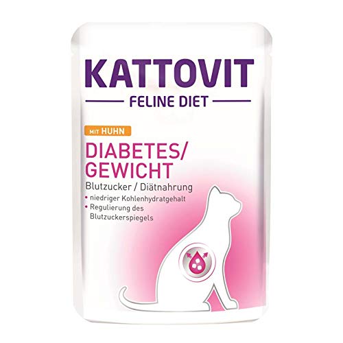 Finnern KATTOVIT Diabetes Gewicht Huhn 24x 85g Katzenfutter nass