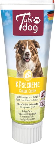 KERBL Tubidog Delikatess Käsecreme 75 g für Hunde Tube als Leckerli oder Topping 12er Packung 86319
