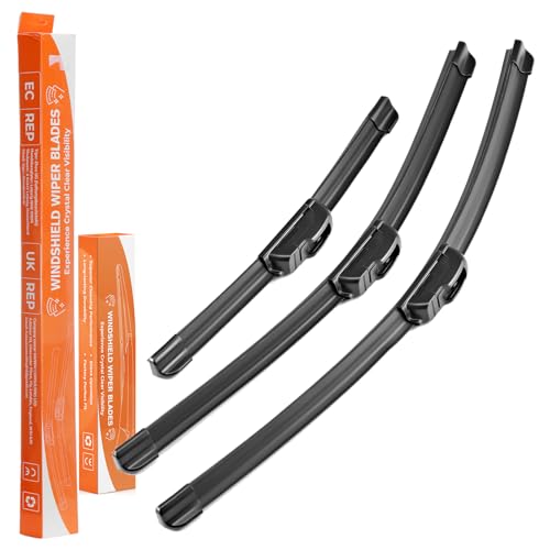 ISINEVER Scheibenwischer Kompatibel mit VW LUPO BJ 1998-2005 Wischerblätter vorne hinten Komplett Set 3er Set 525mm 475mm 300mm Autoscheibenwischer Heckscheibenwischer