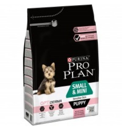 Pro Plan Puppy Small Mini Sensitive Skin Optiderma Lachs 3 kg Flash