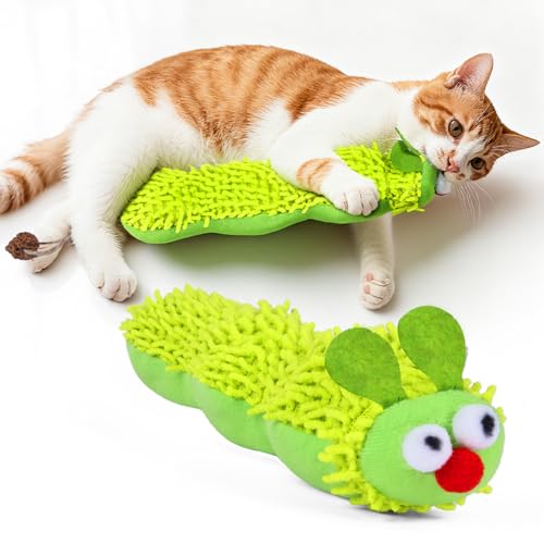 OSDUE Katzenminze Spielzeug Interaktives Spielzeug für Katzen Katzenspielzeugs Selbstbeschäftigung Weiches Katzenkissen für Katzenzahnhygiene Aktivität