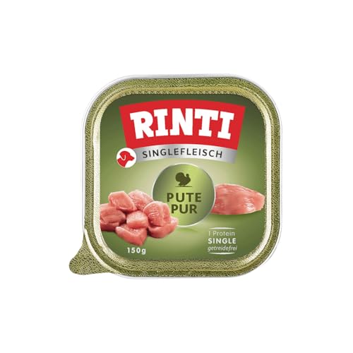    Singlefleisch Nassfutter für Sensible ausgewachsene Hunde mit 100% Putenfleisch. Alleinfutter in Schälchen ohne Getreide Kohlenhydrate und künstliche Zusätze 10x150g Pute Pur