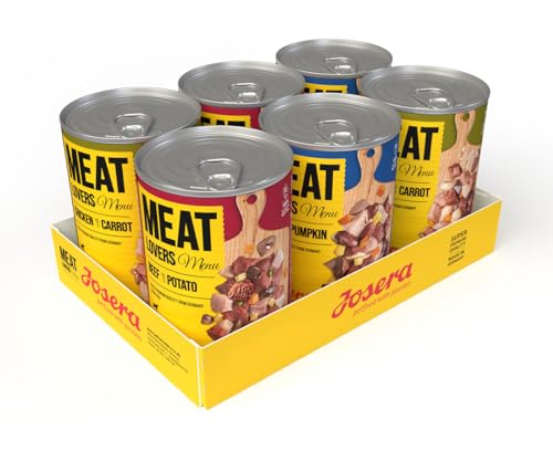 Josera Meat Lovers Menu Multipack Nassfutter für Hunde hoher Fleischanteil getreidefrei Alleinfuttermittel 6x400g