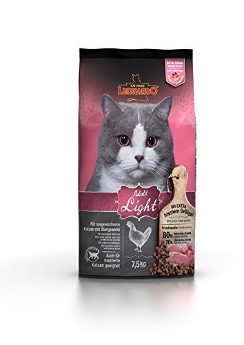 Leonardo Adult Light 7 5kg Katzenfutter Diät Trockenfutter für Katzen Alleinfuttermittel für ausgewachsene Katzen Aller Rassen ab 1 Jahr