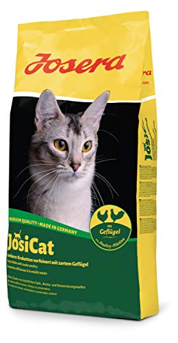 JosiCat Crunchy Poultry 1 x 10 kg Premium Trockenfutter für ausgewachsene Katzen Katzenfutter powered by JOSERA 1er Pack