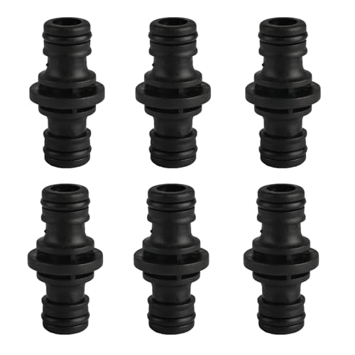6 Stück Gartenschlauch Kupplung 1 2 Zoll Doppelstecker Gartenschlauch Verbindungsstück für Gardena Schlauchverbinder 1 2 Zoll Extender Verlängerung Kupplung für Wasserschlauch Adapter Verbinder