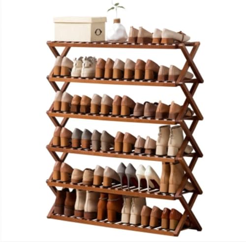 Schuhregal aus Bambus 3-stöckig zusammenklappbar für Zuhause Eingangsbereich und Schrank stilvoller Schrank mit großer Kapazität