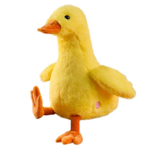 BYNYXI Leuchtende Gans Kuscheltier 30cm Plüsch Gans mit LED Buntes Nachtlicht Sitzende Goose Ente Kissen Stofftiere Kuscheliges Plüschtier Lange Schwan Stoffpuppe Spielzeug für Kinder Mädchen Jungen