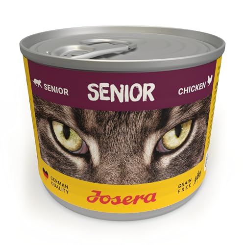 JOSERA Nassfutter Senior 6 x 200 g Senior Premium Katzenfutter nass für ältere Katzen Huhn getreidefrei mit wertvollen Antioxidantien Anti-Haarballen Alleinfutter 6er Pack