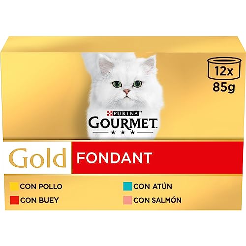 Purina Gourmet Gold Fondant Nassfutter für Katzen Sortiment 12 Dosen 85 g