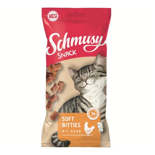 Finnern Schmusy Soft Bitties idealer Katzensnack 60g Huhn 16 Stück
