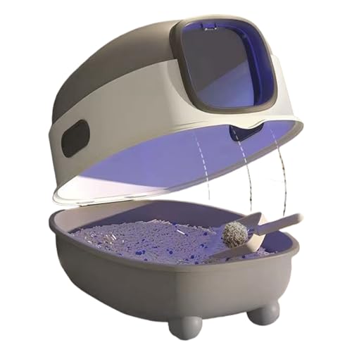 Katzenklo Für Kätzchen Offenes Design Großes Fassungsvermögen Mit Schaufel Und UV-Lampe - Automatische Reinigung Für Katzentoiletten Geeignet Für Kleine Und Große Katzen Wohnungen Balkone Terra