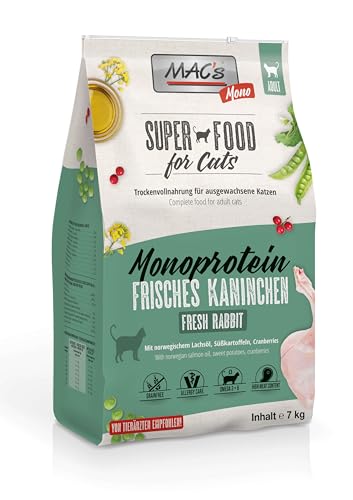Mac s Cat Premium Trockenfutter für Katzen 7 kg Monoprotein-Kaninchen