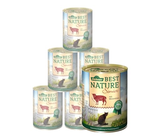 Dehner Best Nature Katzenfutter Senior Lamm und Weizenkleie 6 x 400 g 2.4 kg