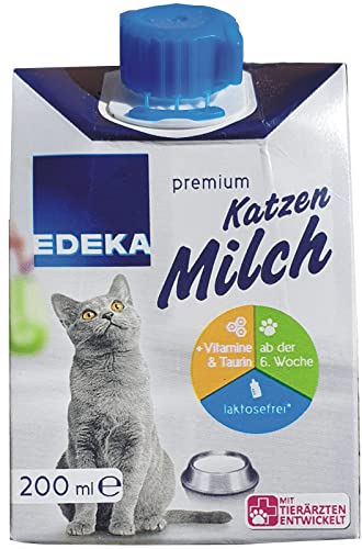 Edeka premium Milch 200ml Katzenmilch laktosefrei ab Woche 6