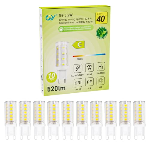 GY Warmweissß 3.2W Entsprichtühbirne 520 Lumen Enegiesparende Kleine 10er Set