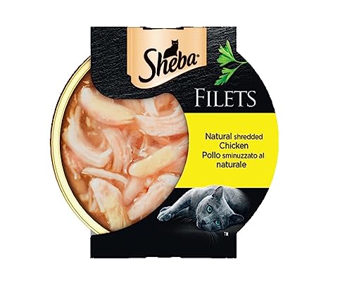 Sheba Filets Nassfutter für Katzen mit Huhngeschmack 32 Schalen 60 g insgesamt 1920 g